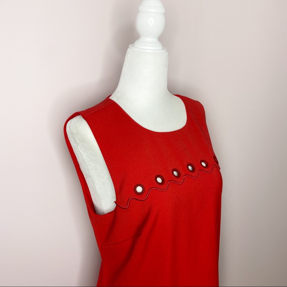J. Crew Red Sleeveless Shift Dress - Picture 5 of 7